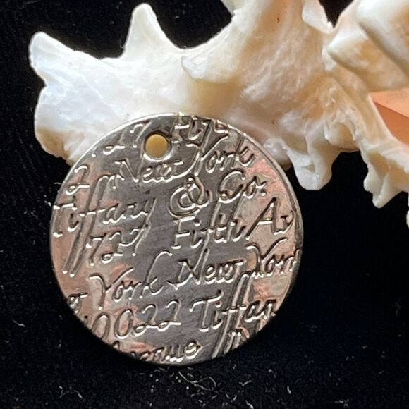 Tiffany & CO, 925 Hallmark address tag. - Picture 1 of 2